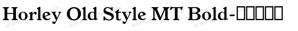 Horley Old Style MT Bold字体转换